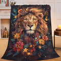 Lion Throw Blanket Lion Stuff Gifts for Kids Girls Boys Adults Women Man Soft Cozy Warm Plush Fluffy Fuzzy Fleece Blanket Decor 40''X50''
