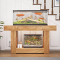 55–75 Gallon Aquarium Stand, Double Fish Tank Table with Power Outlets&USB Heavy Duty MDF Board&Metal Frame Holds 2 Tanks for Fish,Turtle, Reptile,Amphibian Terrariums, Farmhouse Style(Natural)