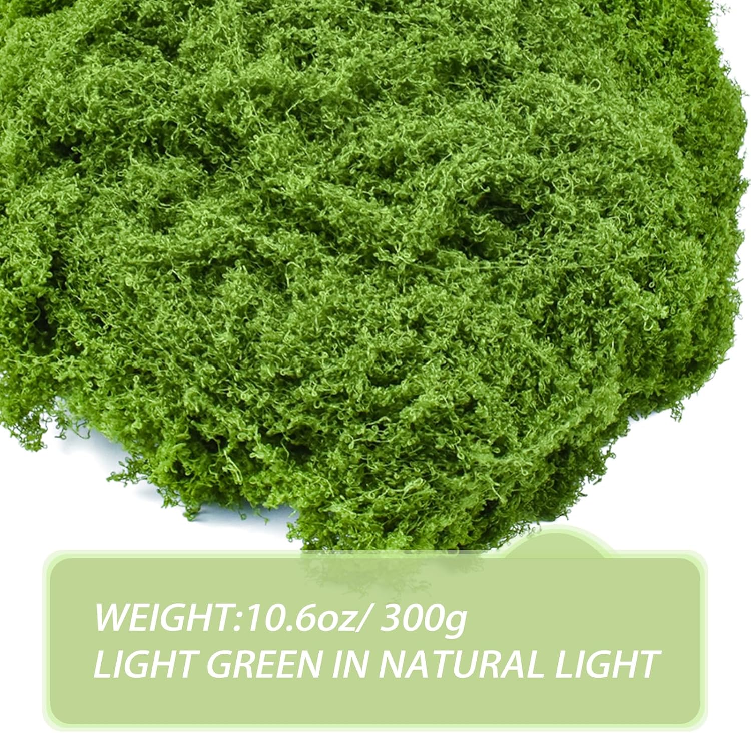 Fake Green Moss for Crafts 10.6 Oz Decorative Artificial Moss for Crafts Decorative Faux Moss Table Centerpieces Wedding Party Decor Fairy Garden Floral DIY