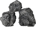 Black Lava Rocks for Aquarium Fire Pit Succulent Planters Bonsai Landscaping Garden Décor 5lb Lava Stone for Fish and Plants(3pcs 4-6 inches)