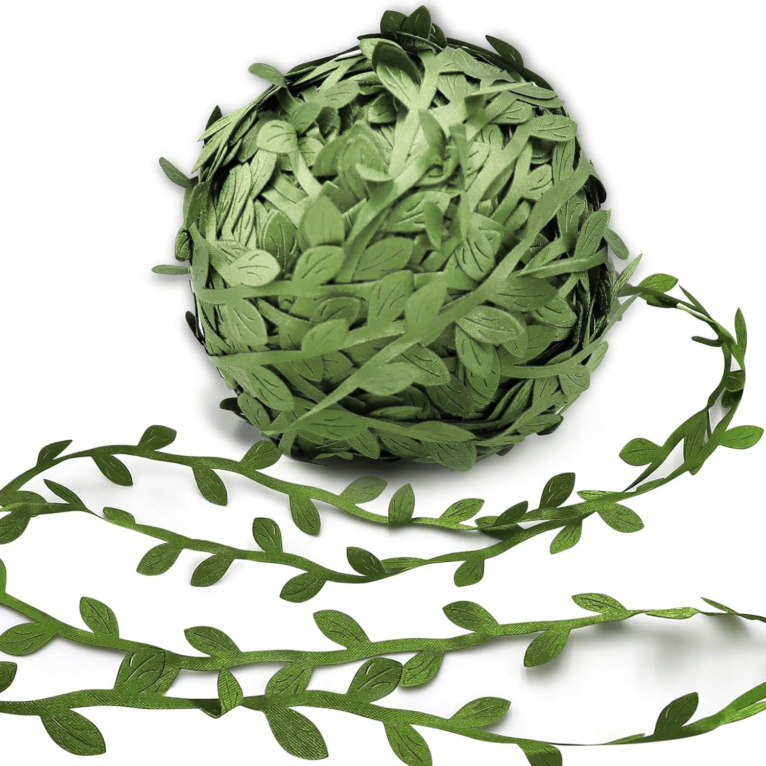 269ft Leaf Ribbon, Baby Shower Decorations Artificial Vines Leaf String Trim Ribbon for Decorative Jungle Wild Plant Green Home Wedding Party Balloon Garland Wreaths DIY Christmas Craft