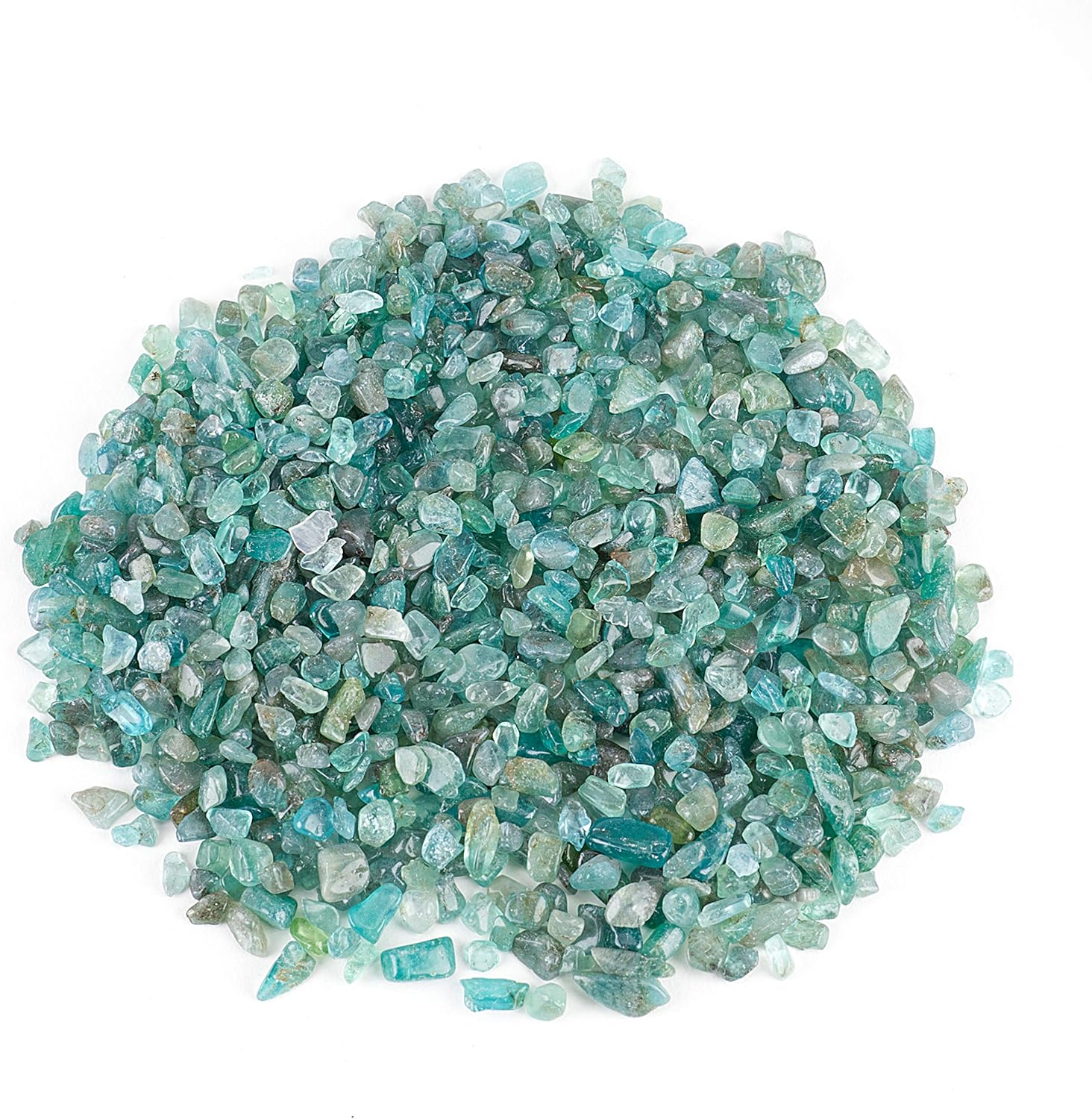Cherry Tree Collection 1/2 Pound Polished Tumbled Gemstone Chips, Pebbles, Crystal Chips Bulk for Jewelry Making, Healing, Plants, Succulents, Aquariums, Decoration, Chakra (Apatite)
