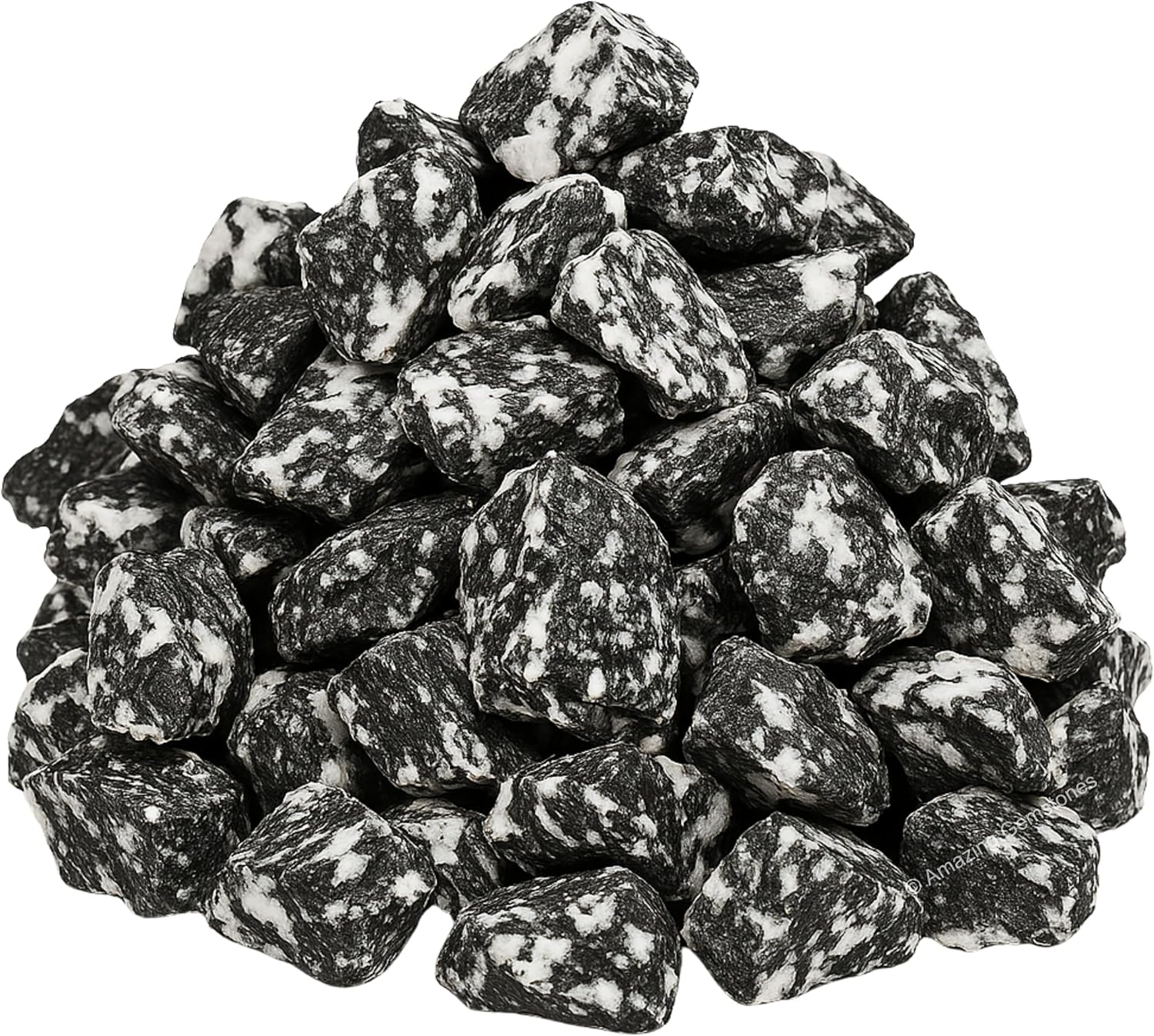 Amazing Gemstone Black & White Tourmaline Raw Crystals and Healing Stones, Natural Rocks for Tumbling - DIY Raw Stones and Crystals, 2 Pieces