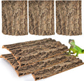 Hamiledyi Cork Terrarium Background 11.8x7.9in 6PCS Natural Reptile Cork Bark Flats Terrarium Board Bearded Dragon Climbing Wall Mat Tank Decor for Lizard Chamelon Snake Turtle Spider Crested Gecko