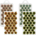 Cayway Miniature Grass Cluster, Static Grass Tuft Model Vegetation Groups for DIY Model Train Landscape Railroad Scenery Grass Tufts Flower (Yellow and Green)