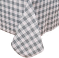 Heavy Duty Vinyl Tablecloth with Flannel Backing Waterproof Oil-Proof Plastic Table Cloth Stain-Resistant Wipeable Rectangle or Square Table Cover for Indoor and Outdoor (Grey Checkered, 60x84 Inch)