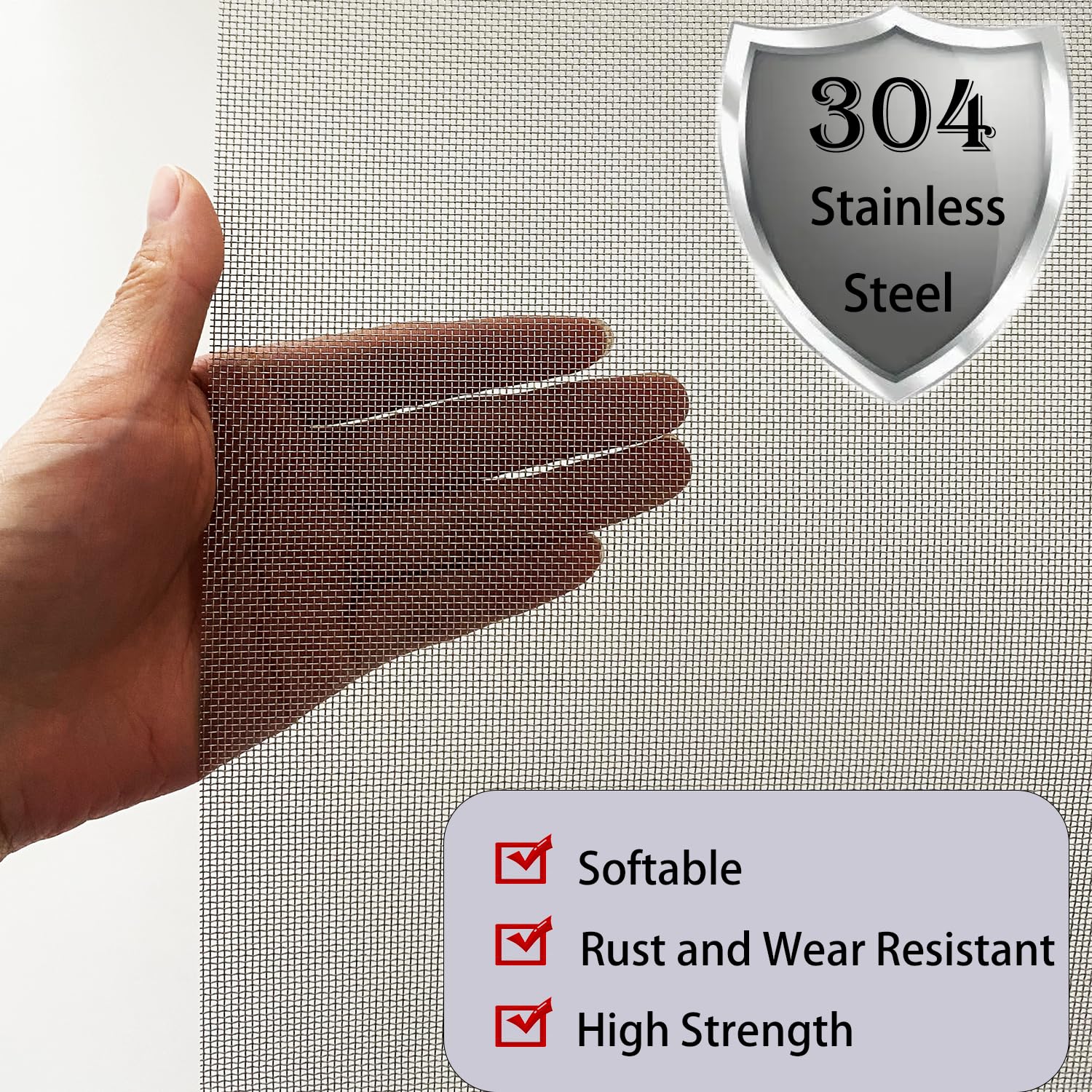 304 Stainless Steel Mesh Screen 20 Mesh Woven Wire Screen for Window Screen,Filter Mesh, Air Vent, DIY Projects, Cage, Garden, Roof Project (4PACK, 8.2"x11.8")