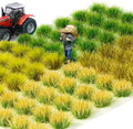 Warmtree 80 Pcs Static Grass Tuft Flower Cluster Vegetation Groups Self Adhesive Artificial Model Grass Shrubs for Train Landscape Railroad Scenery Model Miniature Bases and Dioramas