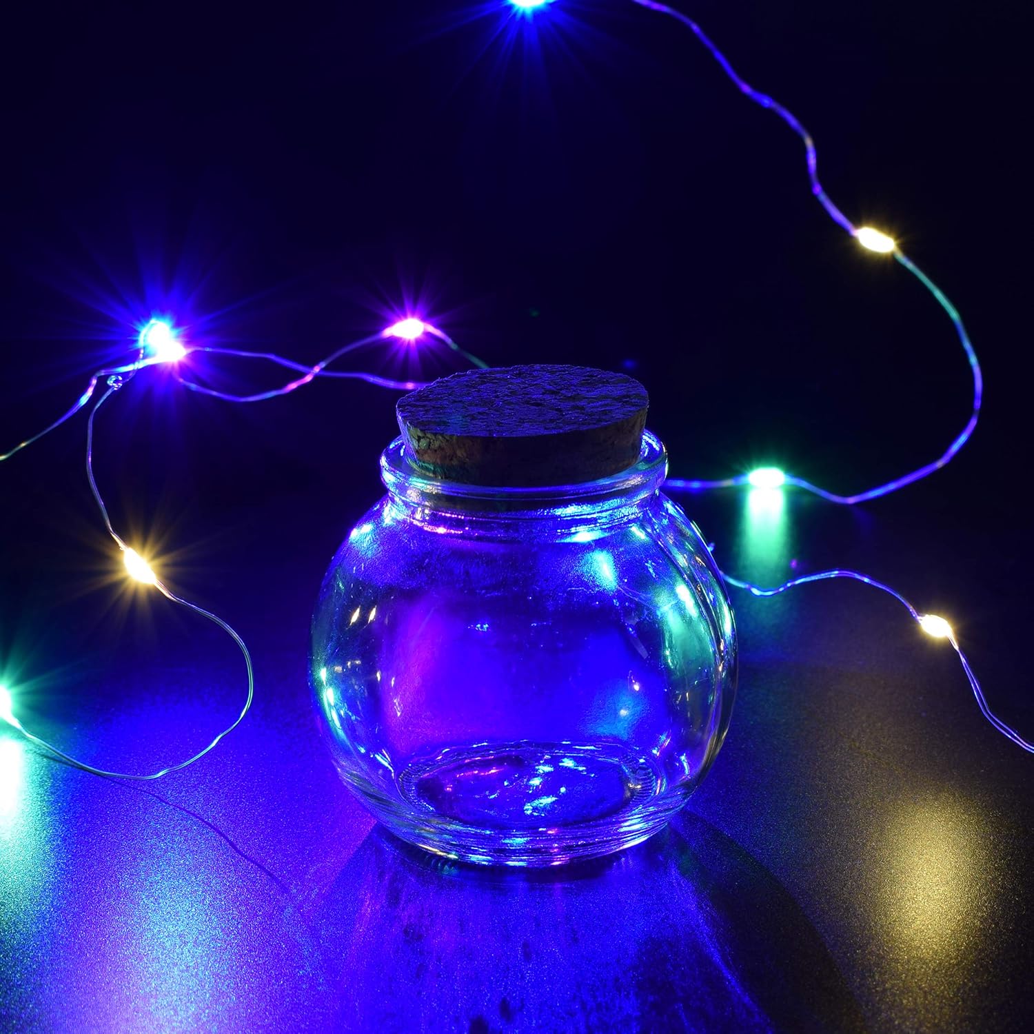 Clear Glass Bottle With Cork Stopper Assorted Shapes Bud Vases Jars Message Wish Bottle 1 Piece (Round Ball)