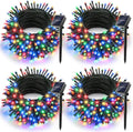 Joomer Solar Christmas Lights Outdoor, 4 Pack Total 156FT 400LED 8 Lighting Modes Solar String Light Waterproof Fairy Tree Lighted for Garden Yard Patio Christmas Decoration (Multicolor)