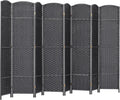 HOMCOM Room Divider, 8 Panel Folding Privacy Screen, 5.6' Tall Freestanding Partition for Home Office, Bedroom, Charcoal Gray