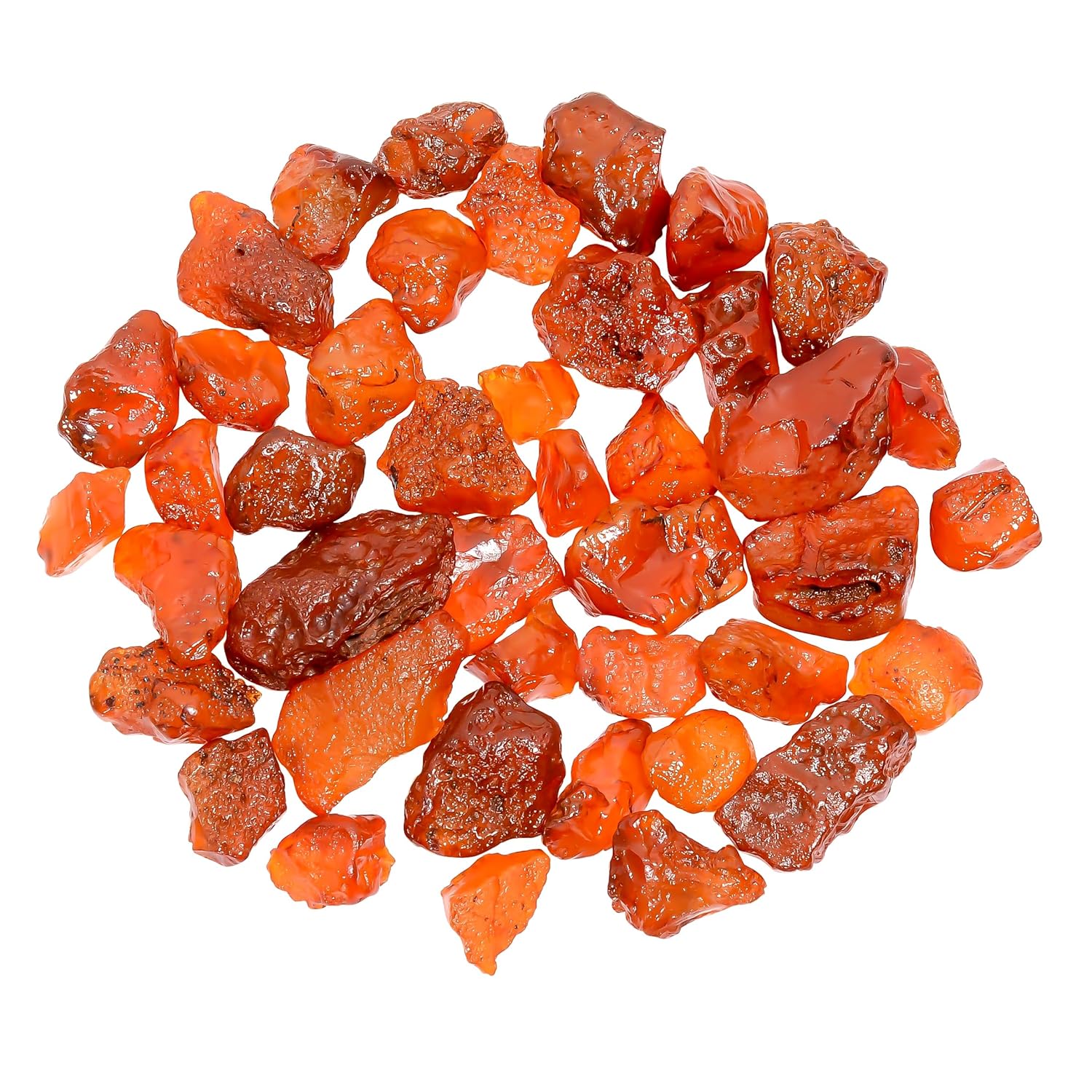 100 carats Raw Carnelian Rough Gemstone, Natural Crystals, Healing Stones, Wholesale Lot, Jewelry Making Supply, 14 to 20 mm, 8 to 10pcs