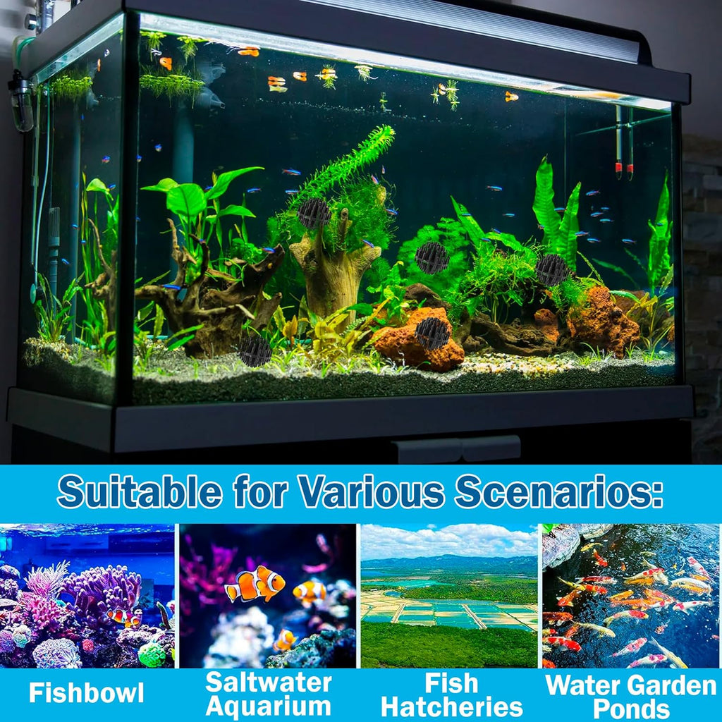HQRP 50 pcs Bio Balls Filter Media 1.5 Inch - Large Bio Ball for Aquarium, Pond, Waterfall, Fountain Filter Media in Mesh Bag with Zipper
