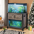 YITAHOME Heavy Duty 40-50 Gallon Aquarium Stand with Power Outlets, Cabinet for Fish Tank Accessories Storage - Metal Fish Tank Stand Suitable for Fish, Turtle, 660LBS Capacity, Wash Grey
