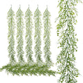 6 Pack 5.57ft Artificial Greenery Garland, Leaf Garland for Room Decor, Garlands for Decoration, Fake Vines Hanging Plants for Home Bedroom Garden Wall Wedding Decor-040