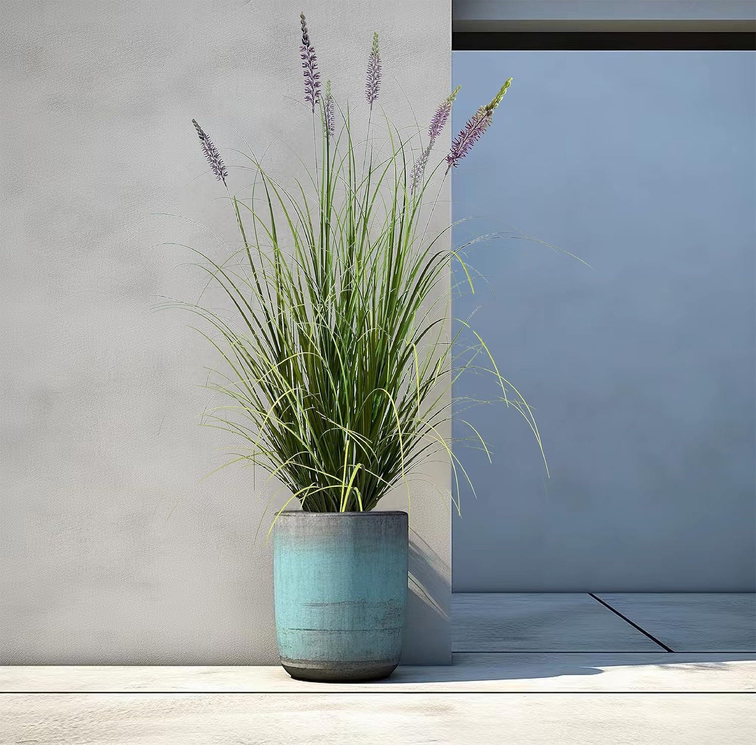 Artificial Plant 47in(2pack) Tall Artificial Lavender Plant,Faux Plants Indoor Home Decorative Artificial Plants & Flowers in Pot Fake Plant, House Plant Indoor