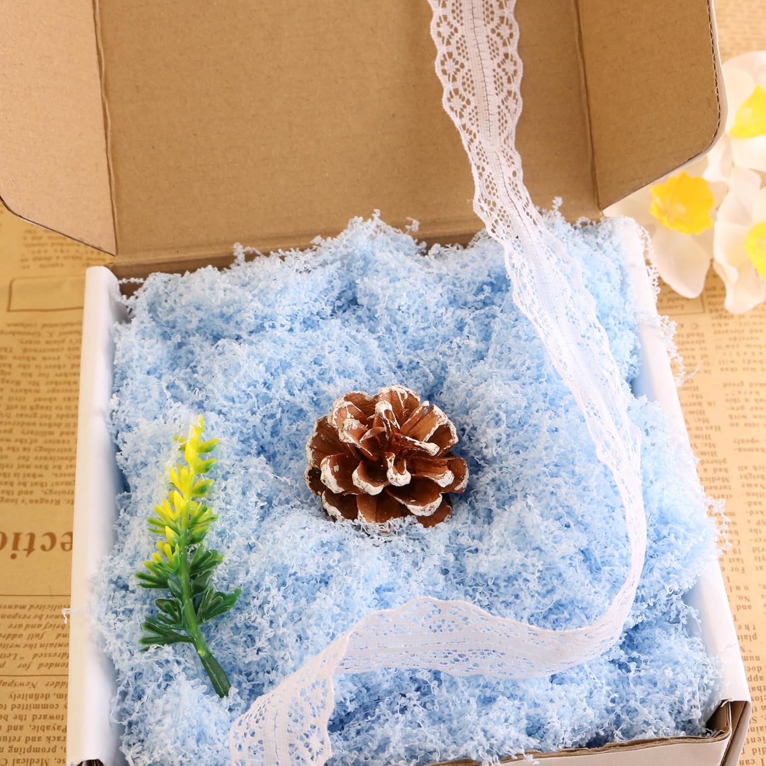 Artificial Bryophyte is Used for Fantasy Micro-Landscape, DIY Artificial Grass, Fairy Tale Garden Decoration, Flowerpot Home Decoration and Indoor Planting (Light Blue 3.5oz)