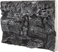 Kisangel 3D Rocky Terrarium Background 3D Reptile Tank Background Snake Habitat Backdrop Decor,Dark Grey