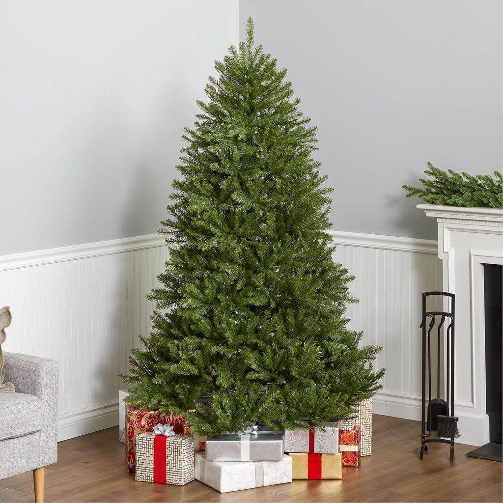 National Tree Company 6.5 ft Unlit Dunhill Fir Full Artificial Christmas Tree, 1,838 Tips, Includes Stand, Green
