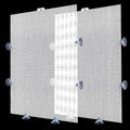 2 Pack Fish Tank Divider, Plastic Grid Cuttable Grid Plate Fish Separator with 12 Suction Cups DIY Designed Clear Easy to Bent 17 * 13in