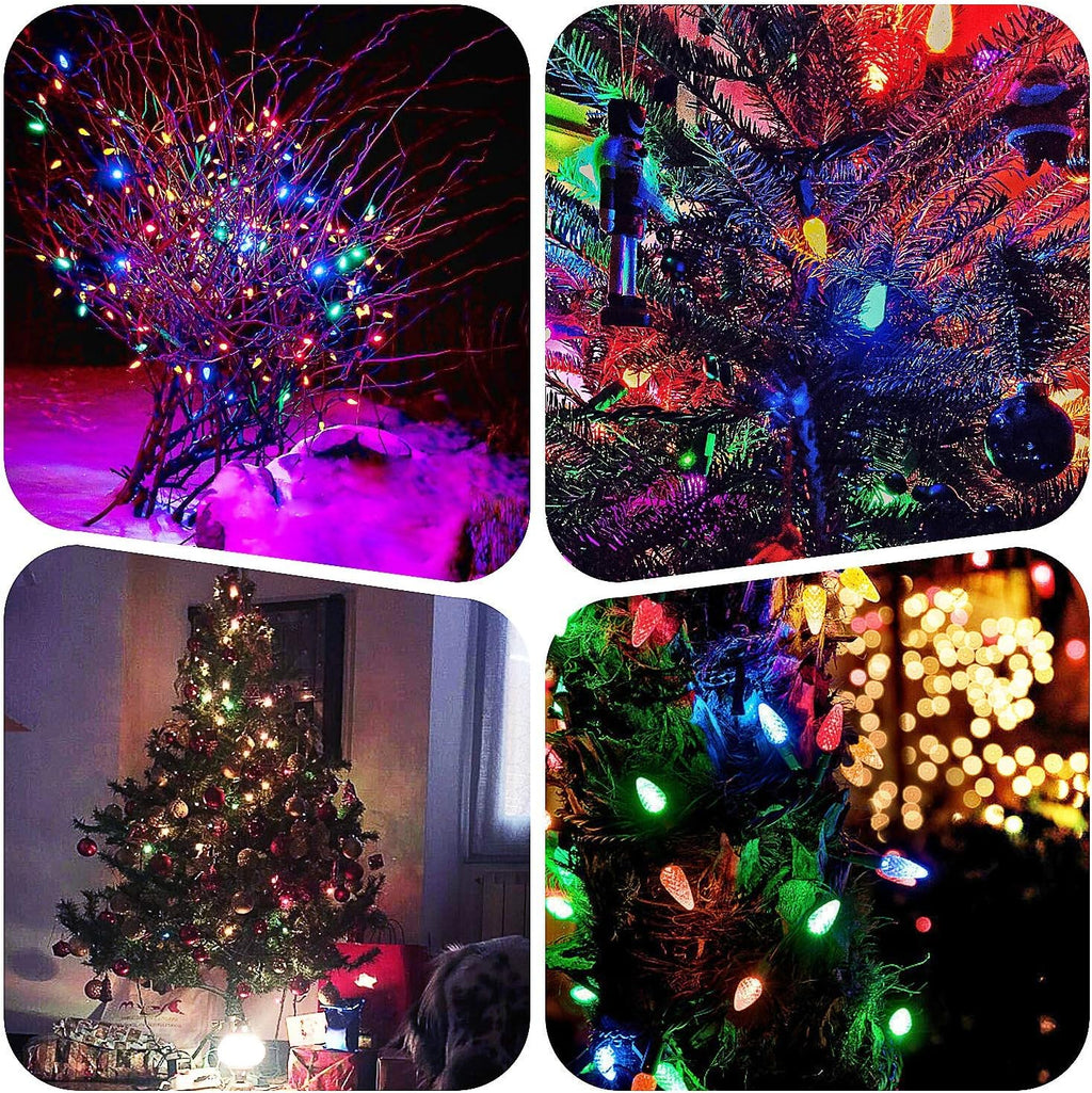 Battery Operated Christmas Lights - 18ft 50 LED C3 String Lights Xmas Lights Battery Powered Twinkle Lights for Indoor Outdoor Christmas Tree Wreath Party Decoration, Waterproof, Multicolor