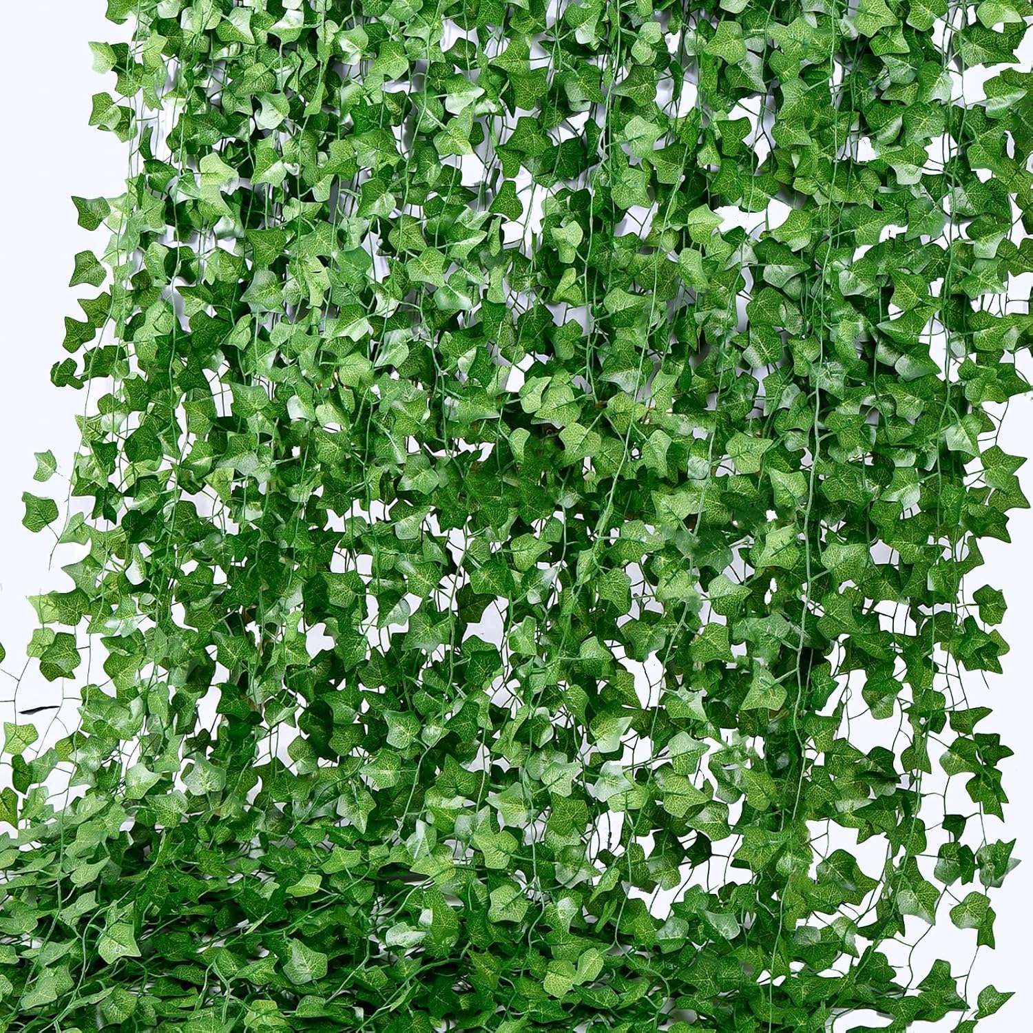50 Pack 375Ft Artificial Ivy Garland, Hanging Greenery Vines with Fake Leaves for Home, Wall, Bedroom, Wedding, Garden, Party, Easter (375FT 50PCS Vines)