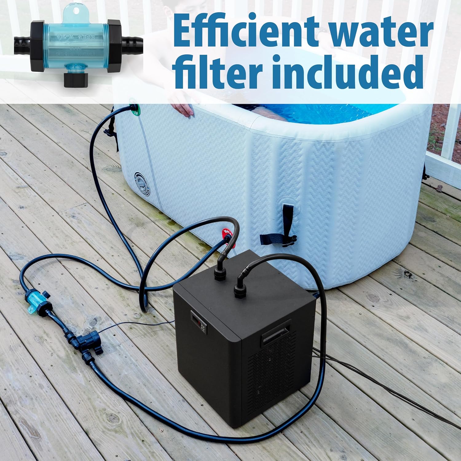 Chiller for Ice Bath and Cold Plunges Including All Hoses and Pumps. 1/3 HP, 2/3 HP, 1 HP Models