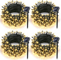 Joomer Solar Christmas Lights Outdoor, 4 Pack Total 156FT 400LED 8 Lighting Modes Solar String Lights Waterproof Fairy Tree Lights for Garden Yard Patio Christmas Decoration (Warm White)