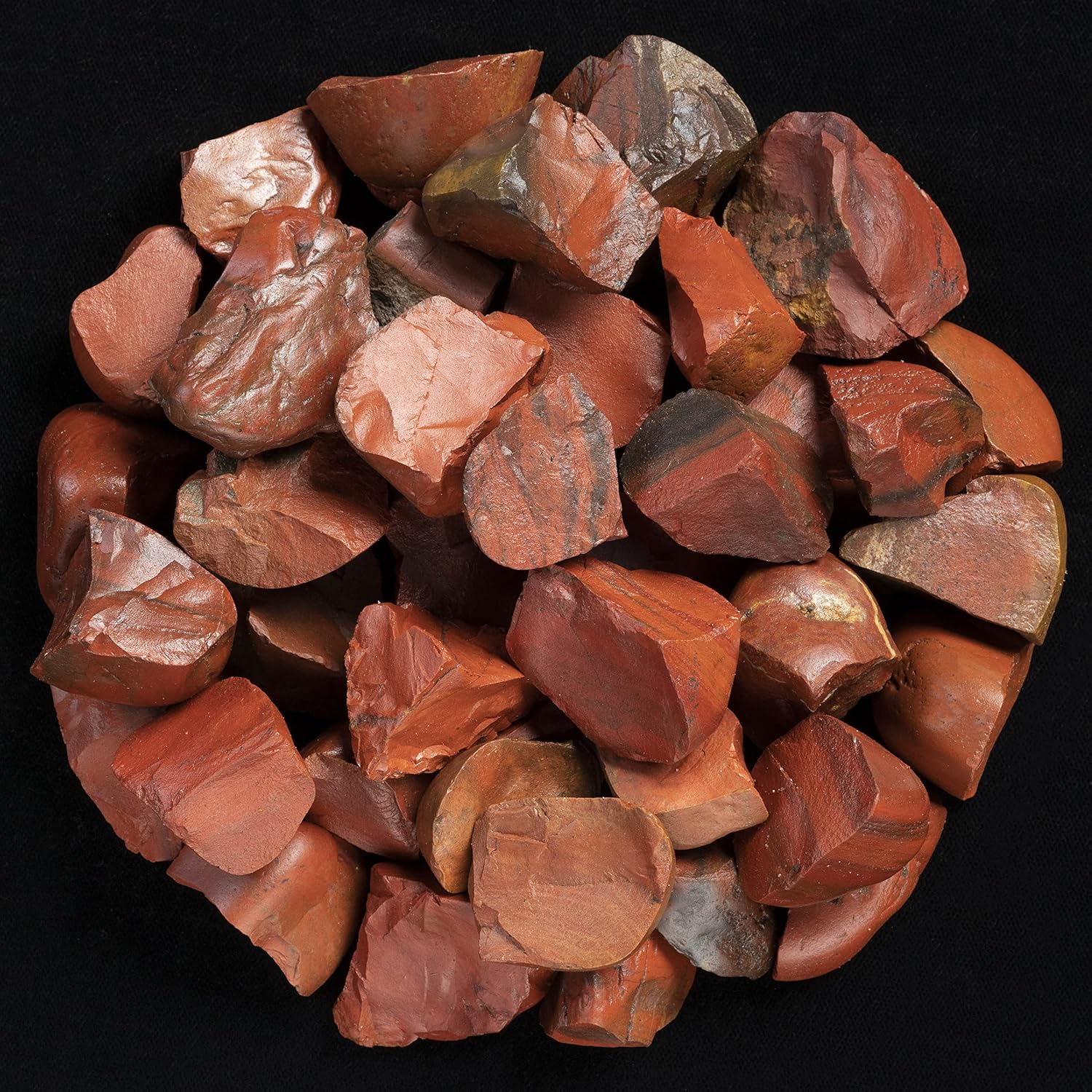 Crocon 1LB Red Jasper Bulk Raw Rough Rock Natural Gemstones Tumbling Cabbing for Chakra Stone Balancing Reiki Healing Good Luck Spiritual Home Office Decor