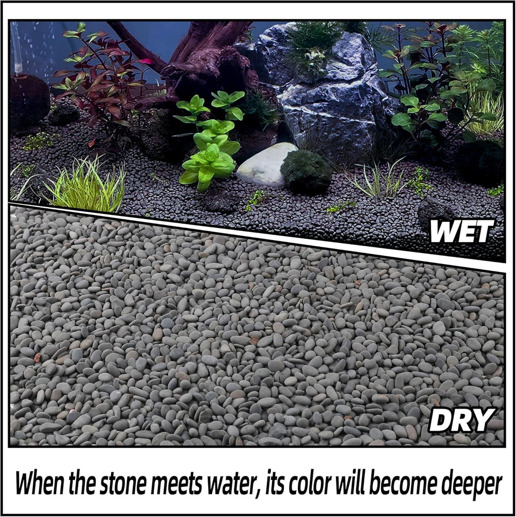 CJGQ 18lb Aquarium Gravel for Plants, Decorative River Rocks Pebbles for Succulents Cactus Outdoor Garden Landscaping, Natural Small Drainage Rocks Gravel for Fish Tank Vases Terrarium