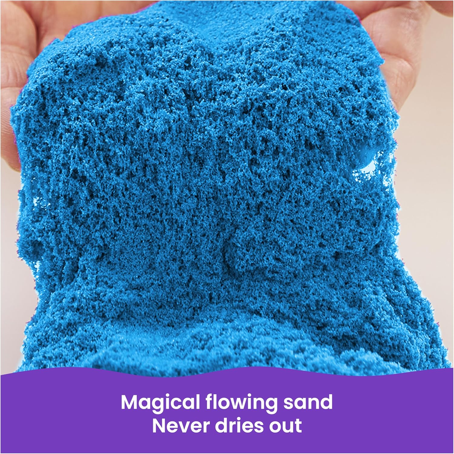 Kinetic Sand, 2.5lbs Blue Play Sand, Amazon Exclusive, Resealable Bag (Packaging May Vary), Sensory Toys, Holiday Gifts & Stocking Stuffers for Kids Ages 3 and up