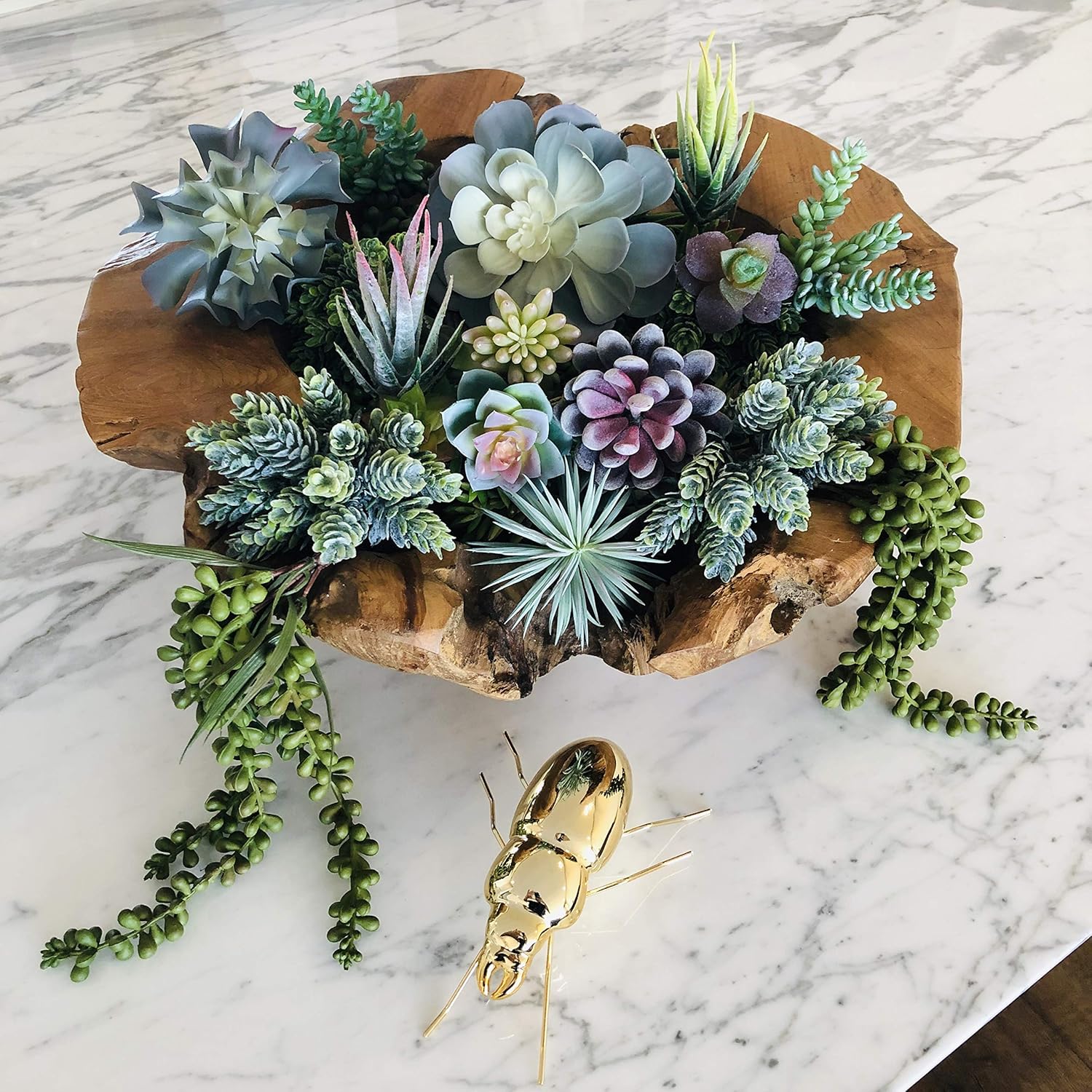 Artificial Succulents - 15 Pack - Premium Unpotted Succulent Plants Artificial - Realistic Textured Succulents - Fake Succulent Plants for DIY - Feaux Faux Cactus Plant Bulk
