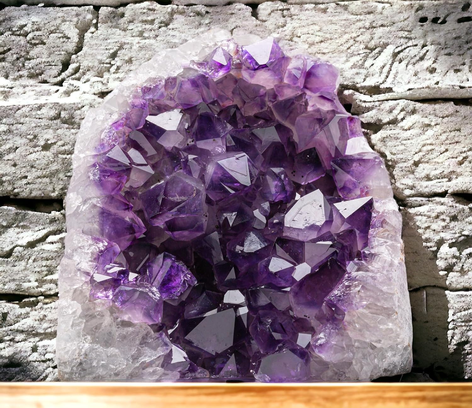 Natural Amethyst (1 lb to 1.5 lb) - 3.5" to 6" Height - Crystal Clusters Stone from Uruguay Raw Geode Quartz - Deep Purple Color