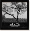 wallsthatspeak 24x24 Black Picture Frame for Puzzles Posters Photos or Artwork