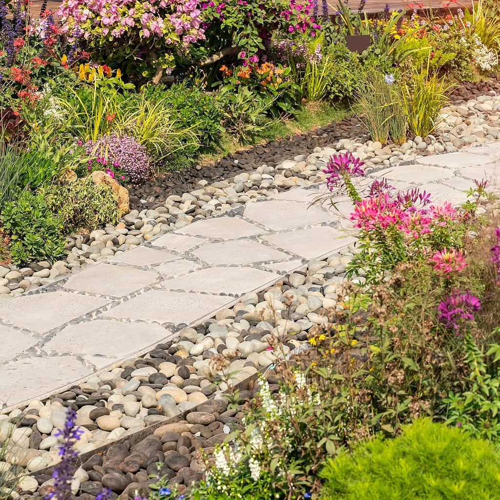 40lbs River Rocks, 1-2 Inch Natural Pebbles for Plants, Hand-Picked Premium Stones for Landscaping and Garden Design, Fish Tank, Flower Pots, Pathways and Backyard, Mixed Color