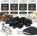 National Geographic Rock Tumbler Refill Kit – Rock Tumbling Supplies Including Rock Tumbler Grit and Polish Refill, Ceramic Media, GemFoam, 3 lbs Madagascar Rocks for Tumbling, Jewelry Accessories
