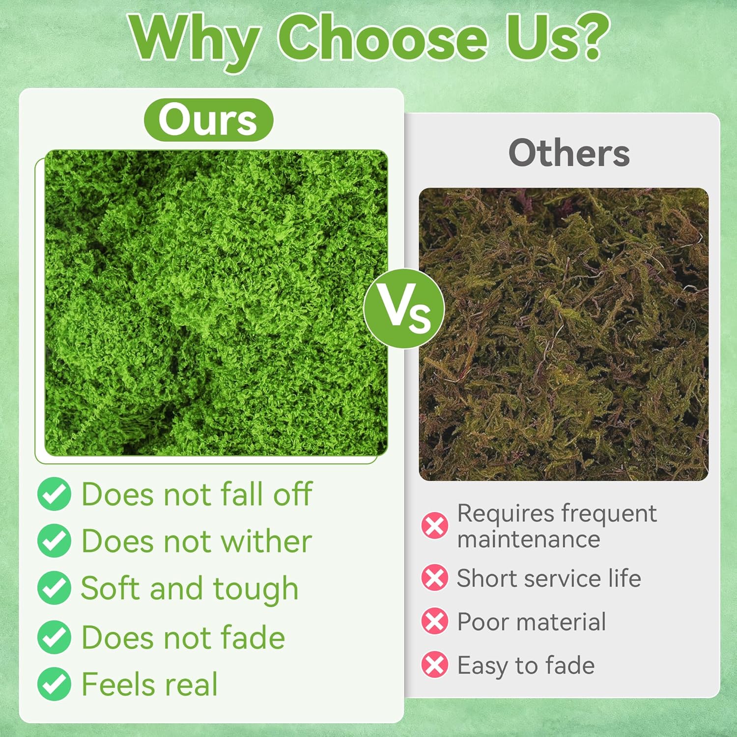 Fake Green Moss for Potted Plants, Anglecai 7OZ Artificial Moss for Crafts Decorative Faux Moss for Fairy Garden Preserved Moss for DIY Wedding Party Table Centerpieces Decor