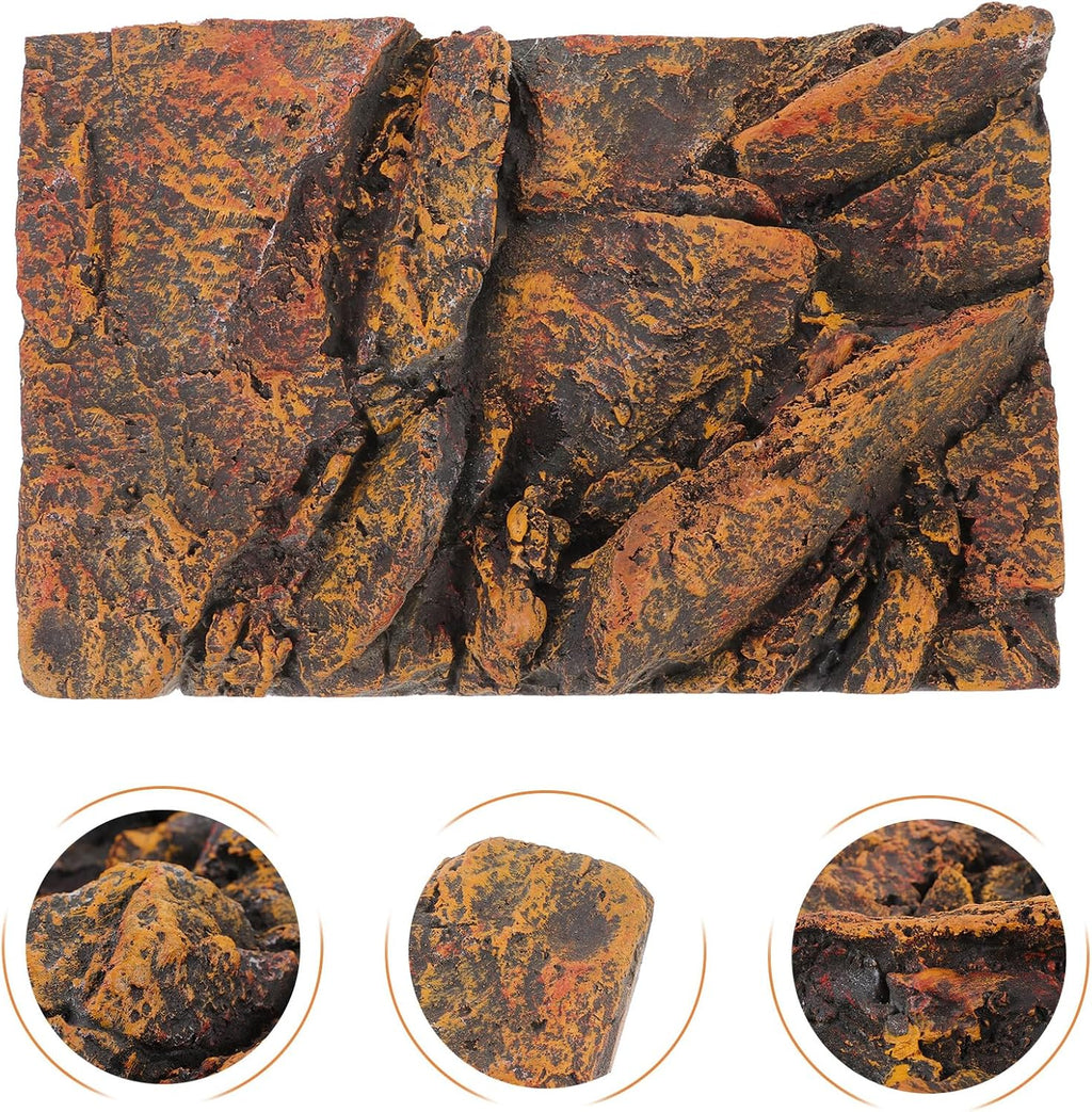 GANAZONO Reptile Tank Background Board for Fish Turtle Aquariums Lightweight Decorative Backdrop with Vibrant Colors and Detailed Stone Design Suitable for Terrariums and Aquarium