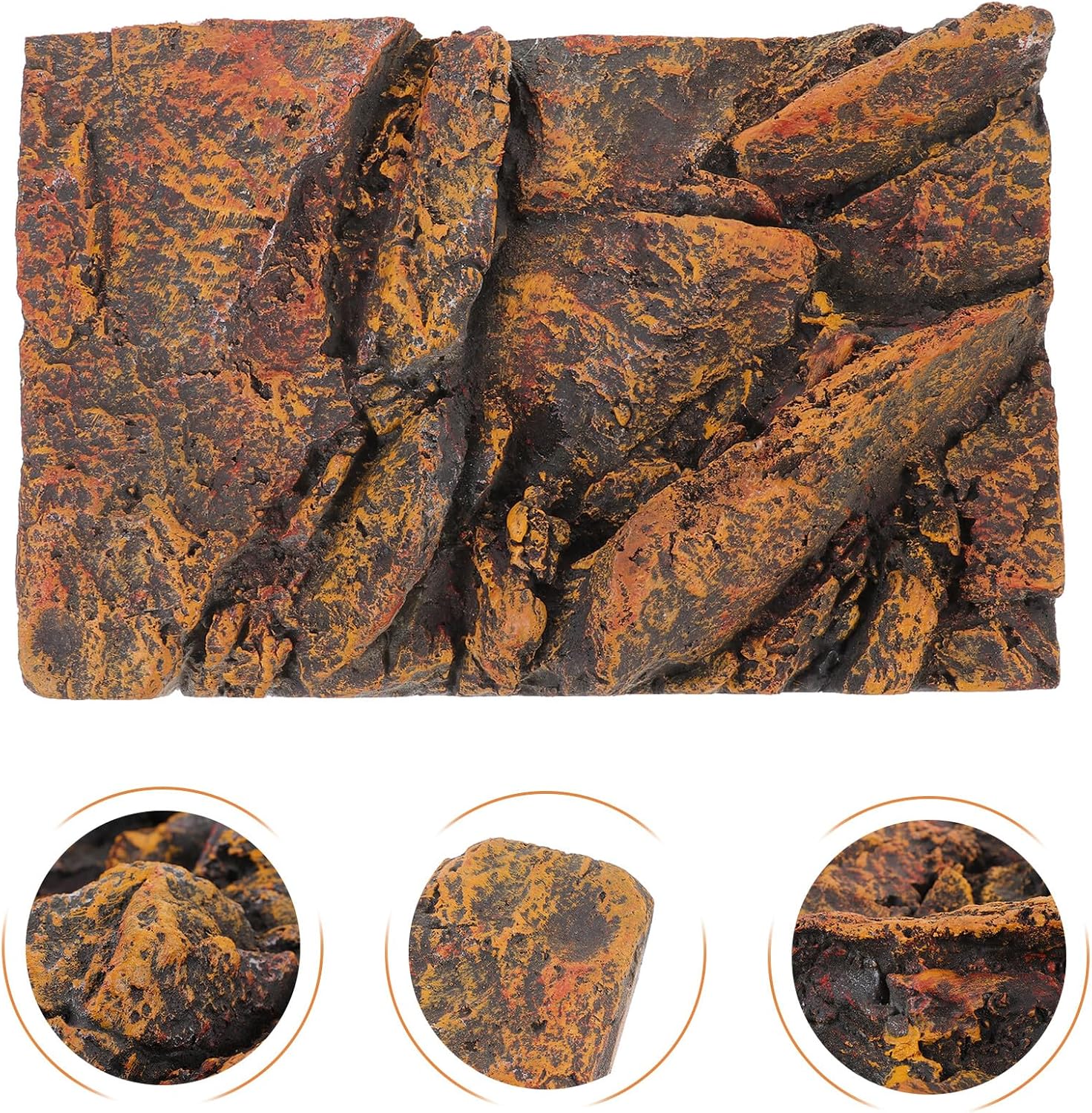 GANAZONO Reptile Tank Background Board for Fish Turtle Aquariums Lightweight Decorative Backdrop with Vibrant Colors and Detailed Stone Design Suitable for Terrariums and Aquarium