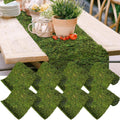 Jutom 12 Rolls Dried Moss Table Runner 12 x 40 Inch Preserved Sheet Moss Mat Artificial Green for Crafts Party Wedding Garden Decor