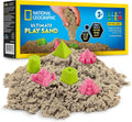 NATIONAL GEOGRAPHIC Moon Sand - 12 Lbs. of Play Sand with Castle Molds (Natural) - A Fun No Mess Sensory Activity, Kids Play Set, Sensory Bin Filler