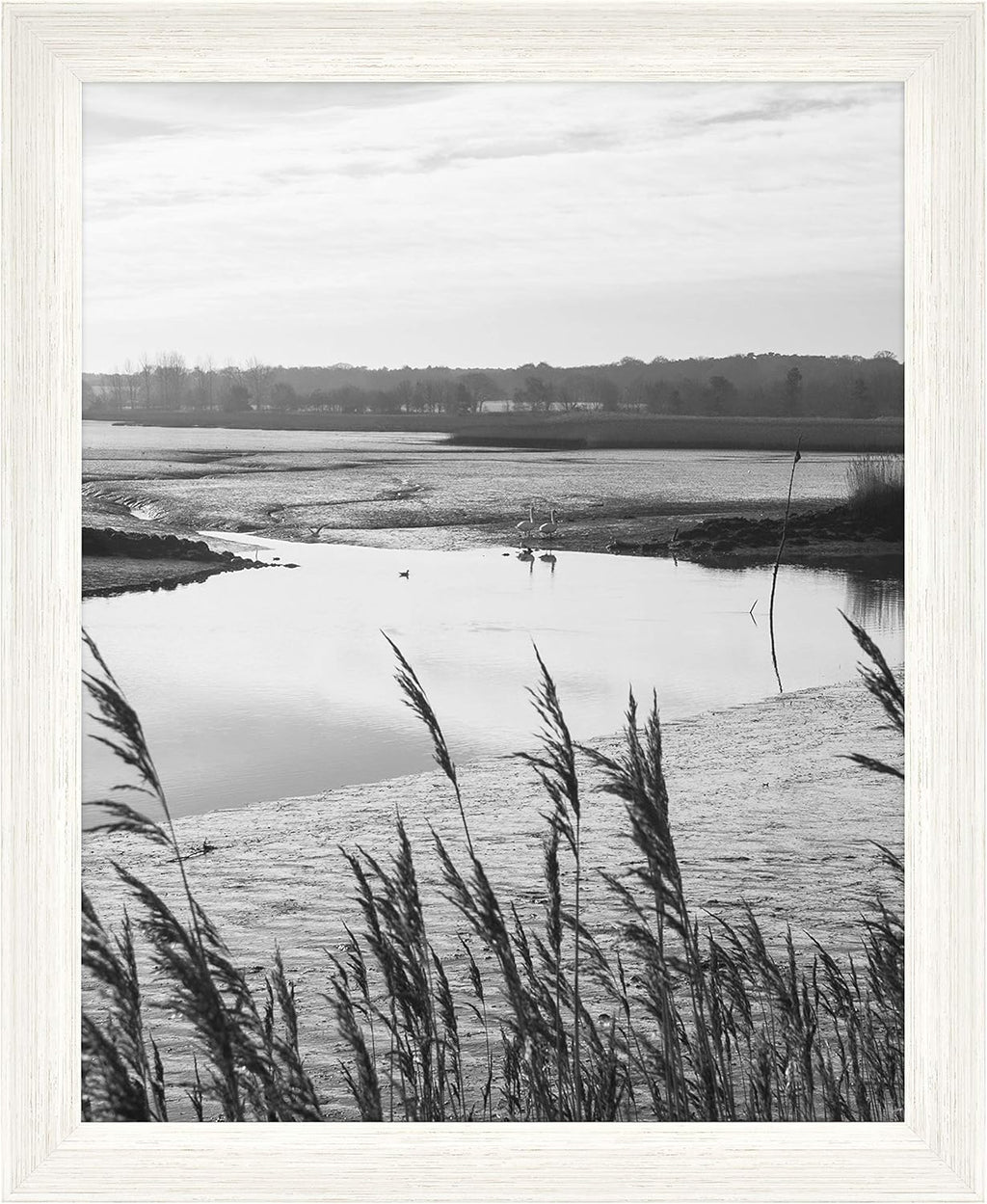 MCS Museum Poster Frame 16x20 White Woodgrain, Vertical & Horizontal Wall Hanging Large Picture Frame for Photos, Posters & Art Prints (1-Pack)