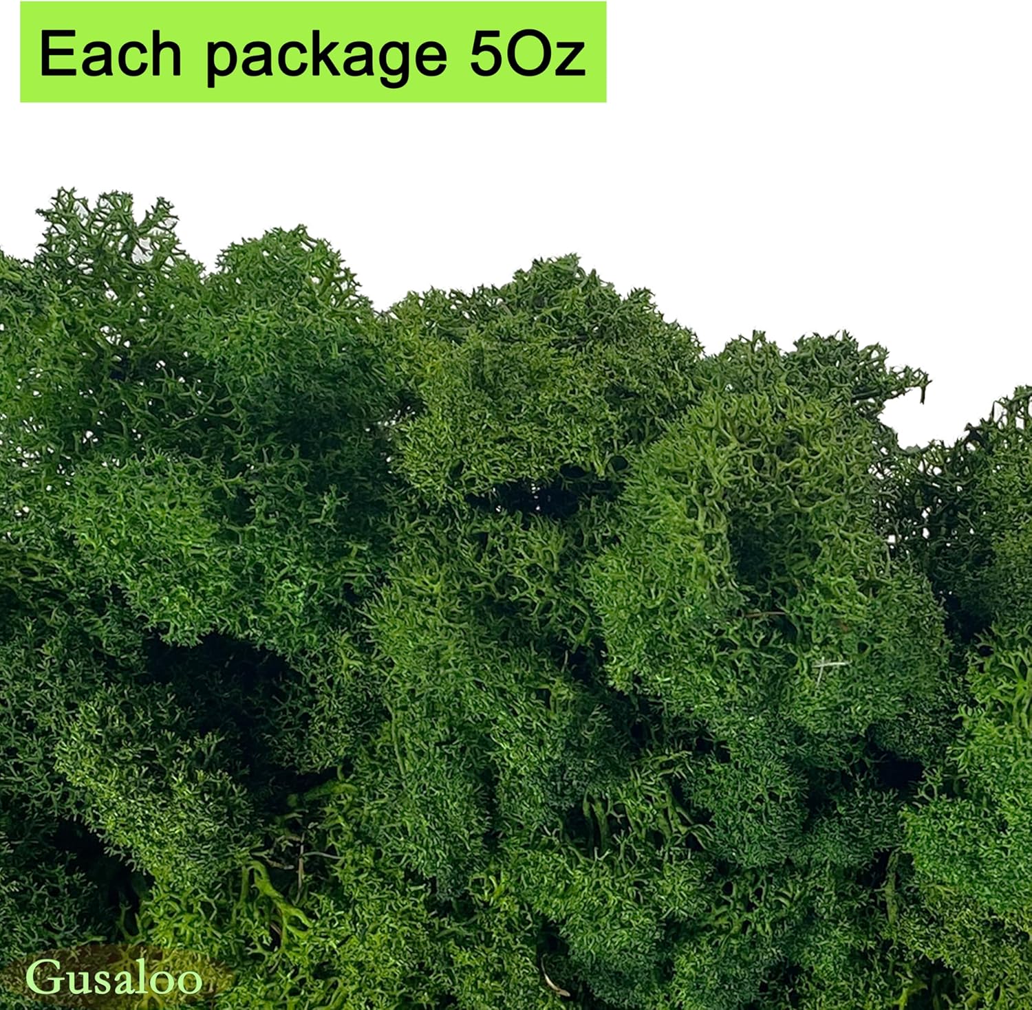 Preserved 5oz Moss Artificial Moss Natural Fresh Green Moss for Craft Handicraft Arts Floral Project Wall Decor Table Decor Wedding Centerpieces Garden Terrariums Decoration-Green