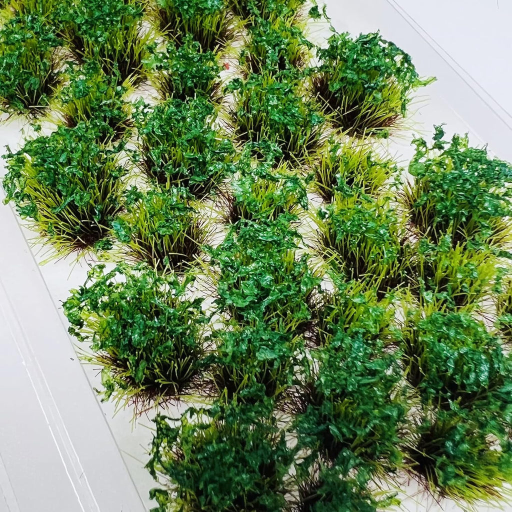 Woohome 70 PCS Flower Cluster Model 2 Color Static Grass Model Flower Vegetation Groups Grass Tufts Set for DIY Miniature Train Landscape Terrain Railway Scenery Decorations