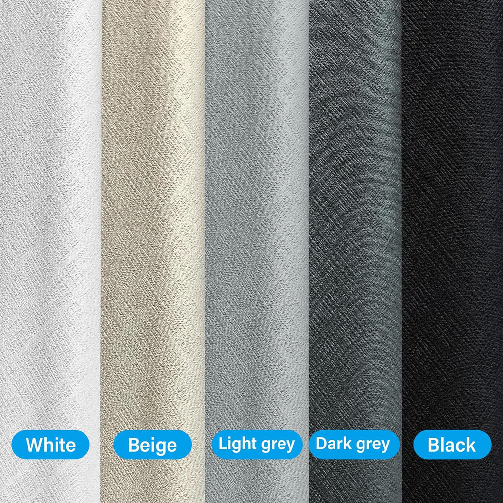 Room Divider Curtains Total Blackout Privacy Curtain Panel Room Thermal Insulated Noise Reduction Curtains for Bedroom Window Living Room Ceiling Track Curtain W 10 ft × H 7 ft White