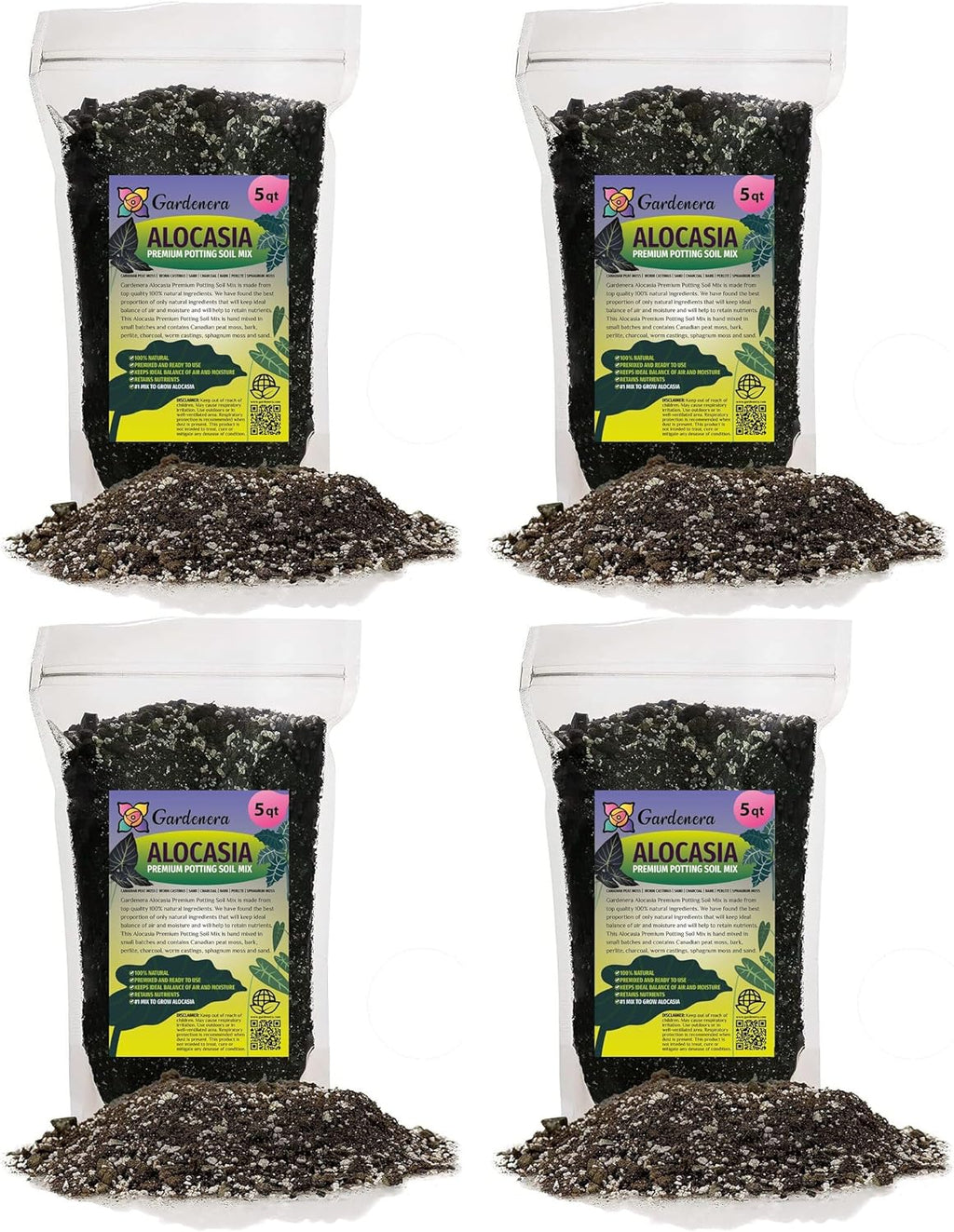 Gardenera Alocasia Potting Mix - Unlock Robust Growth and Striking Leaves with Our High-Performance Formula - 20 Quart