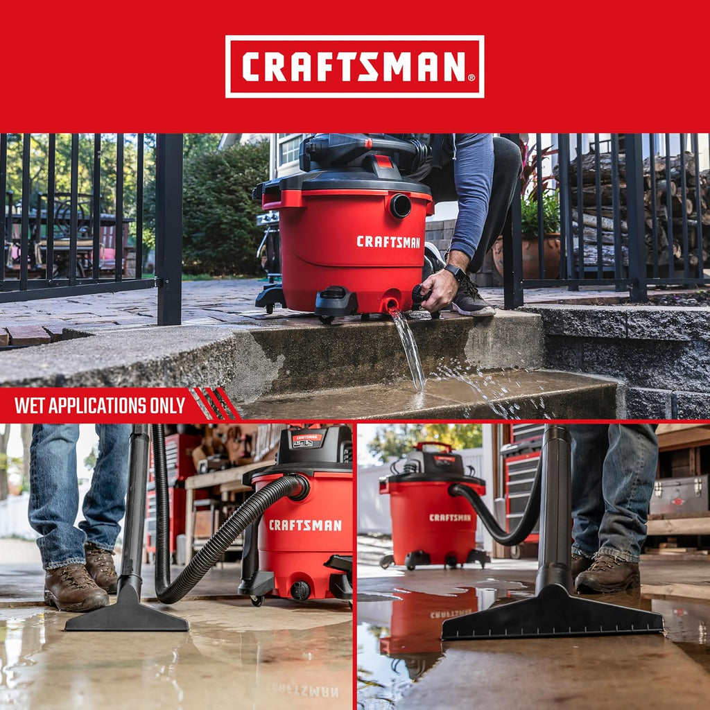 CRAFTSMAN CMXZVBE38773 Genuine Wet Application Wet Dry Vac Filter for Most 5 to 20 Gallon CRAFTSMAN Shop Vacuums, Easy Installation, Designed for High-Volume Liquid Pick-ups