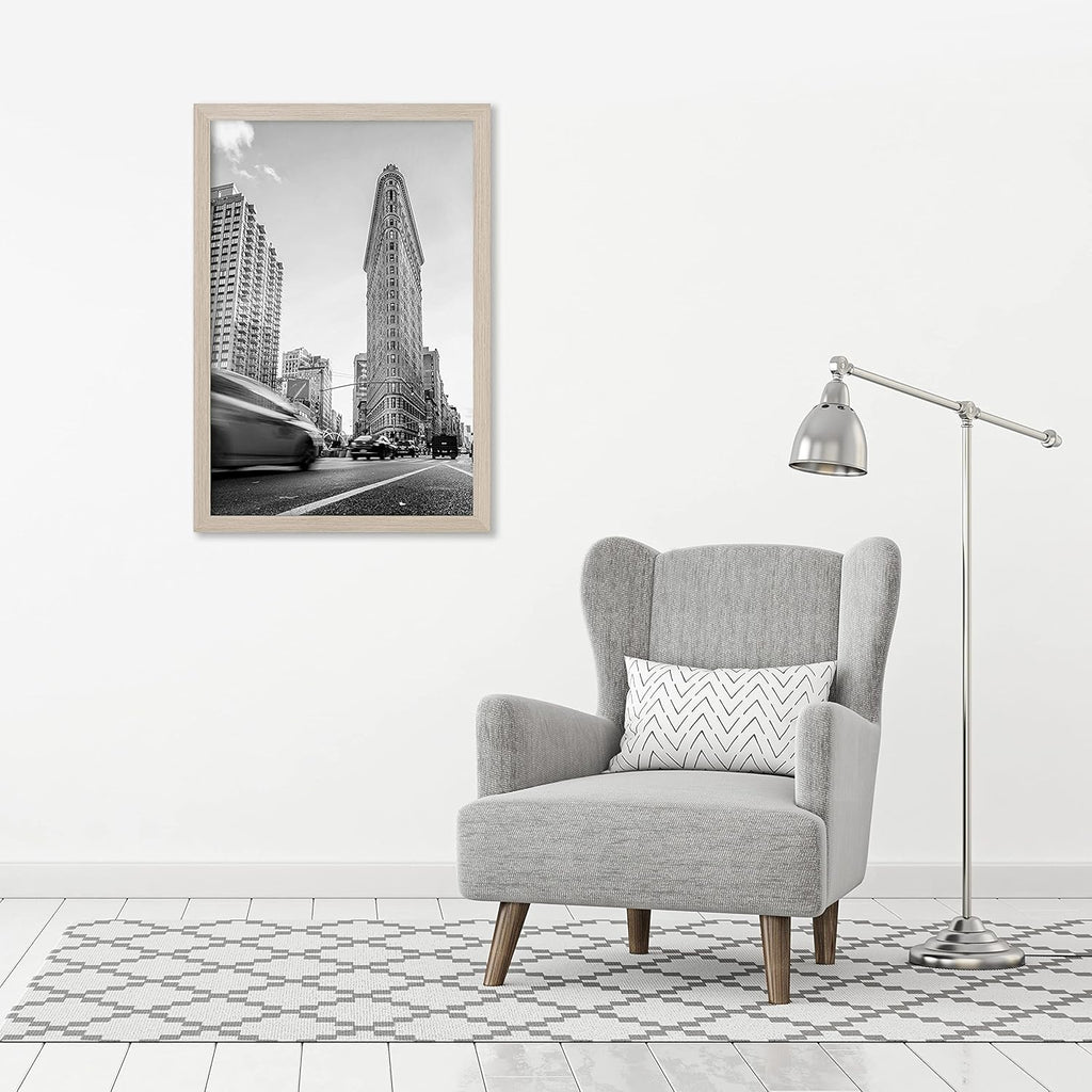 Americanflat 24x36 Poster Frame with Polished Plexiglass - Wide Picture Frames Made of Engineered Wood for Vertical or Horizontal Wall Display - Epic Collection - Driftwood
