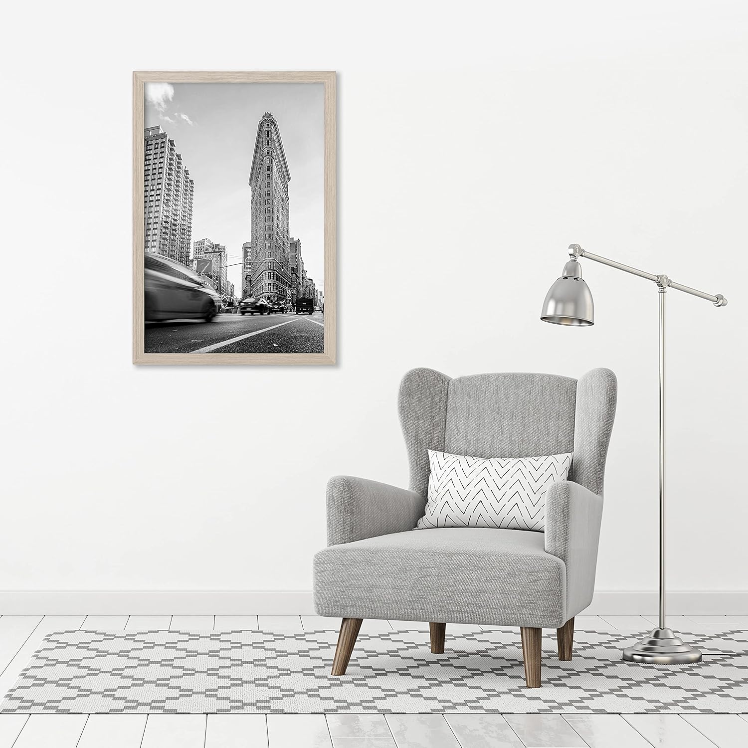 Americanflat 24x36 Poster Frame with Polished Plexiglass - Wide Picture Frames Made of Engineered Wood for Vertical or Horizontal Wall Display - Epic Collection - Driftwood