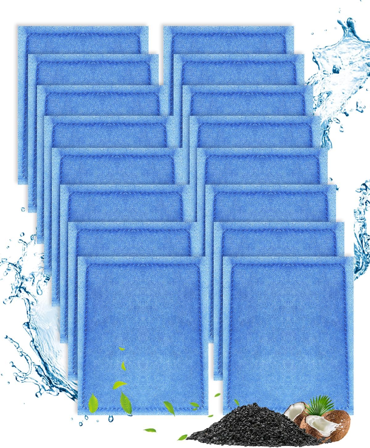 16PCS Rite Size C Filter Cartridges Compatible with Marineland Fish Tank Filter Penguin 200 275 350 375, Replacement Filters Fit for EZ-Change #3 20-40/30-60 Gallon Fish Tank